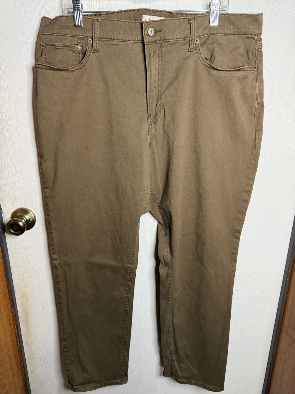 Lucky Brand Men's Slim Straight Jeans in Olive Brown